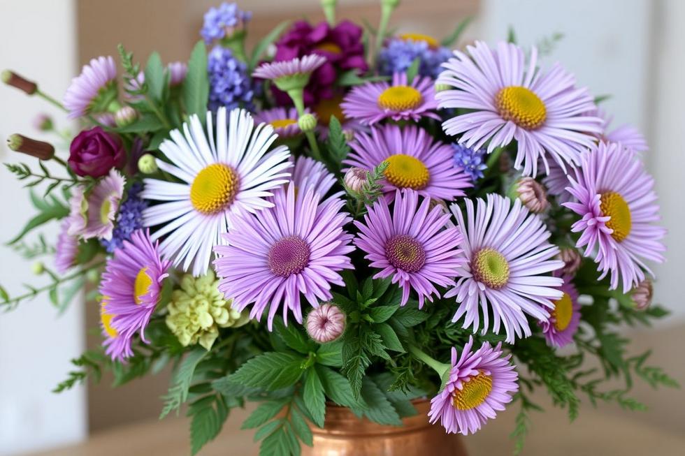 Arranjos Florais com Ásteres: Inspirações e Dicas Práticas