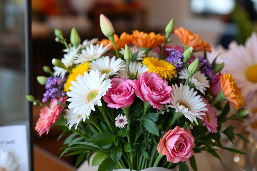Capa de artigo mostrando um buquê de flores acessíveis e encantadores.