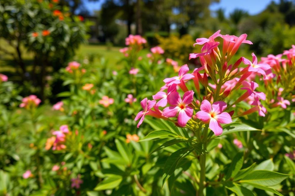 Vista deslumbrante da Manacá-da-Serra em flor em um espaço verde.