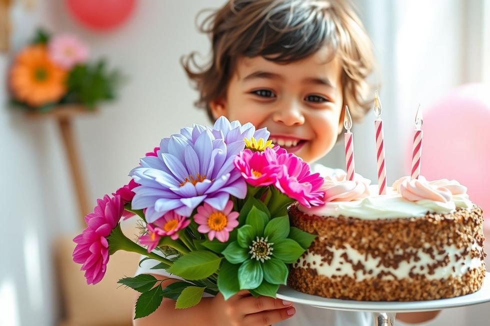 Buquê de aniversário infantil colorido, ideias criativas buquê