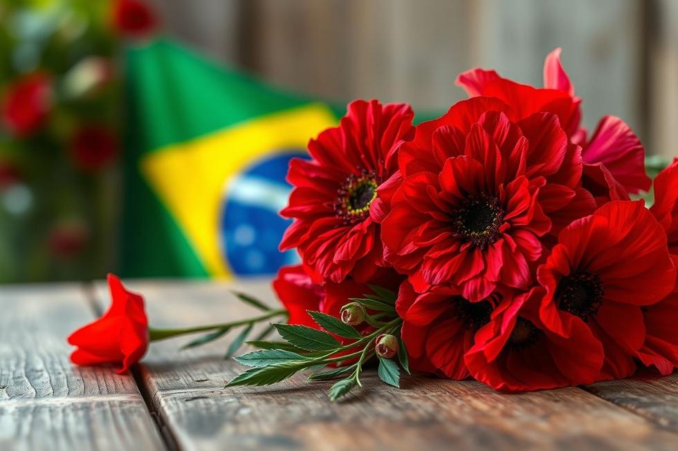 Escolhendo as flores perfeitas para um buquê patriótico