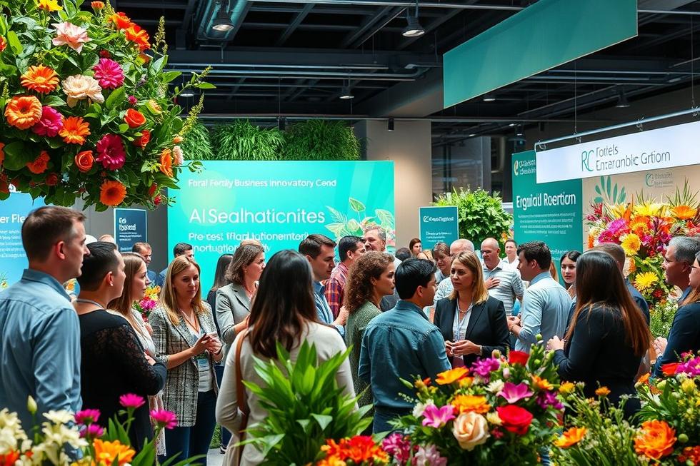 Conferência de empreendedores florícolas sobre impacto social.