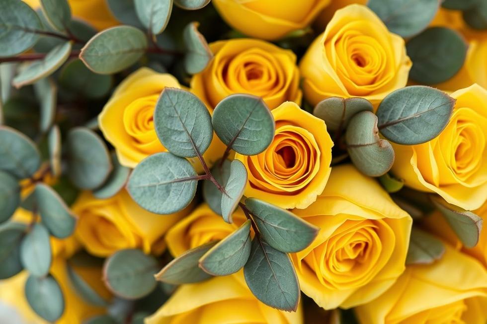 Entendendo o Significado das Rosas Amarelas e do Eucalipto