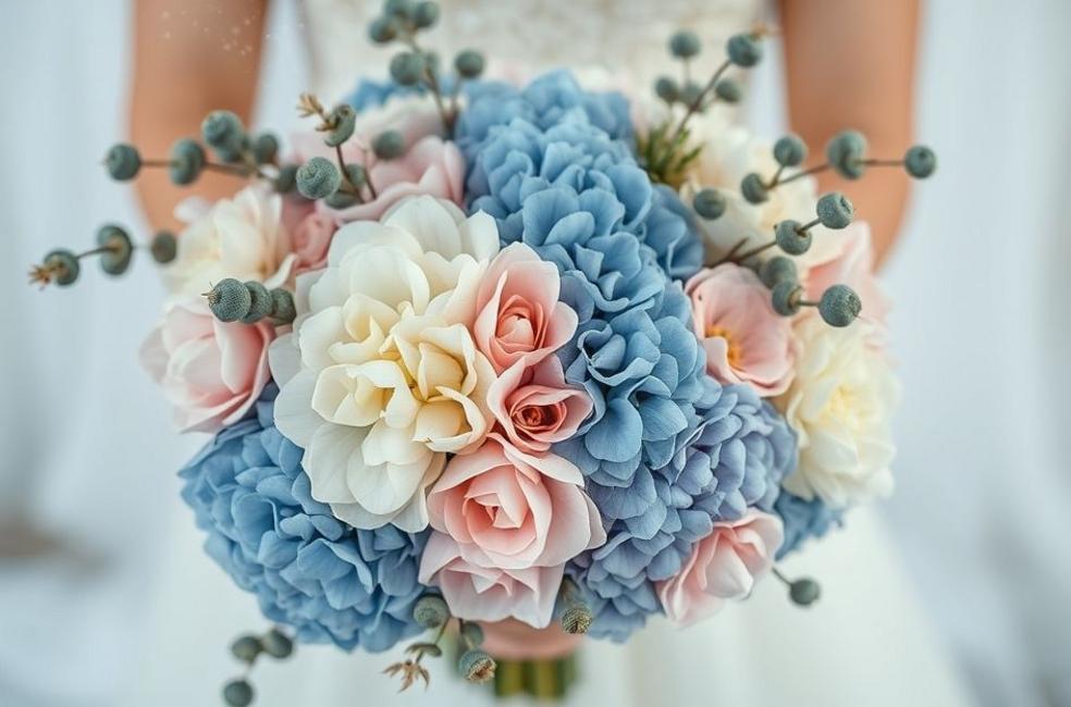 Texturas Surpreendentes: Etceteras, Hortênsias e Flores Secas