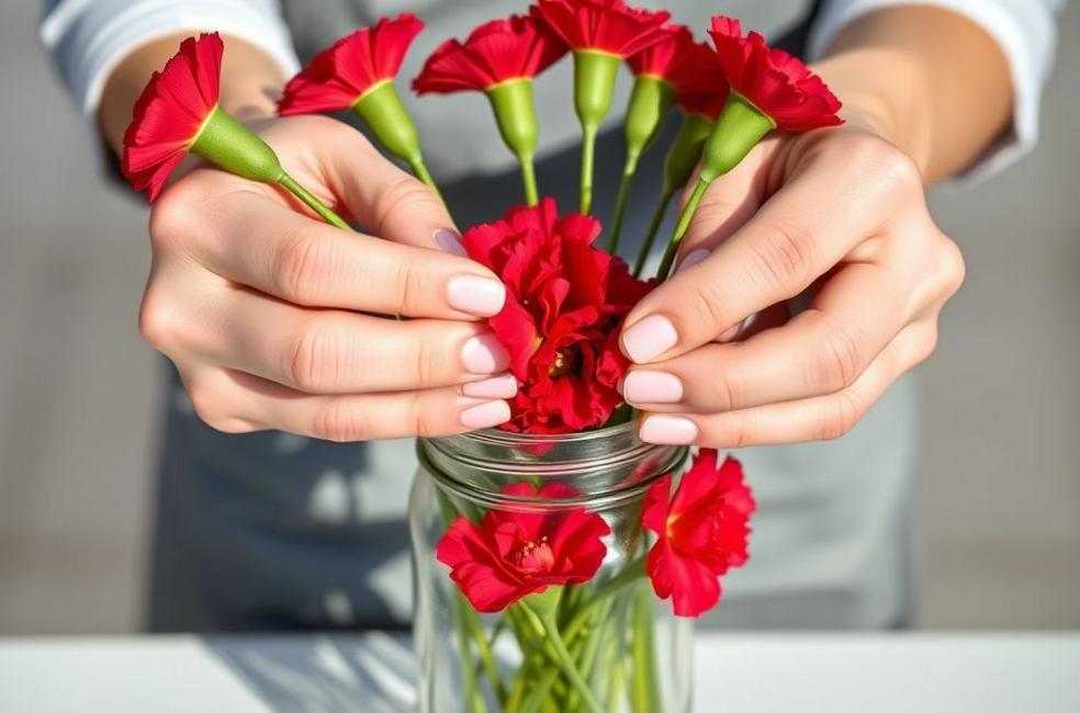 Passo a Passo para Montar o Buquê de Cravos Vermelhos Perfeito