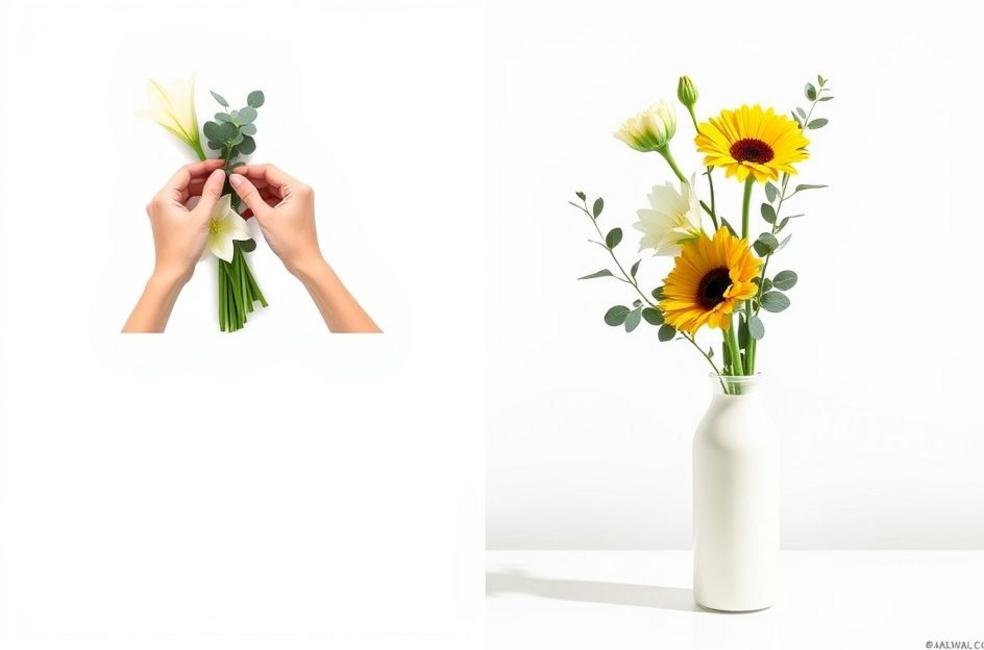 Montando o Buquê Minimalista Passo a Passo: Do Preparativo ao Resultado