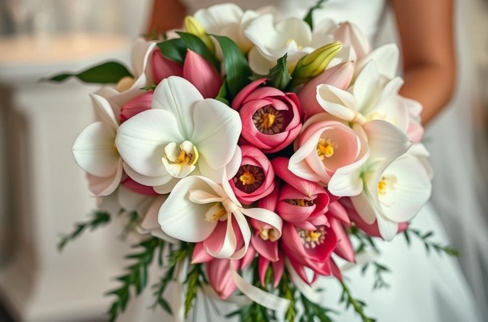 Design de Arranjos Exclusivos: Montando o Buquê Perfeito de Orquídeas e Proteas