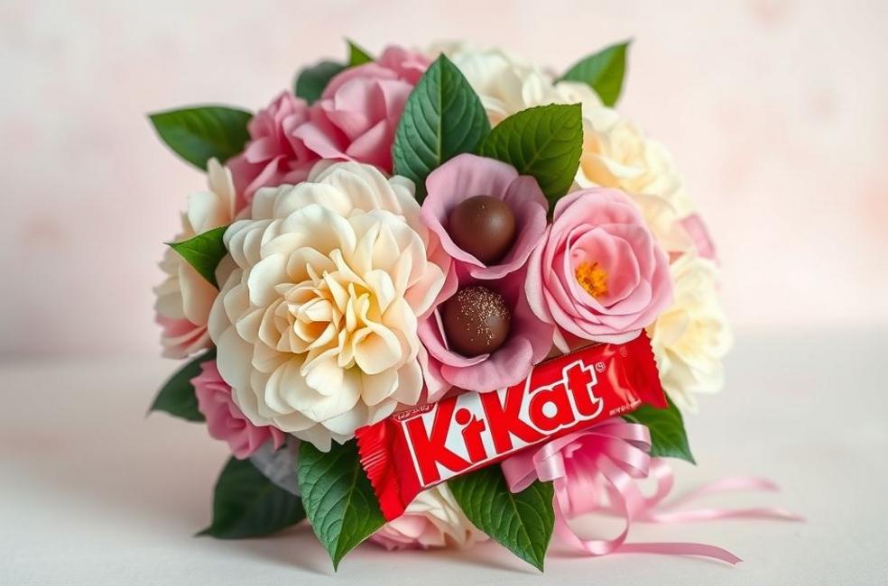 Materiais Inesperados – De Hortênsias a Kit Kat buquês exóticos