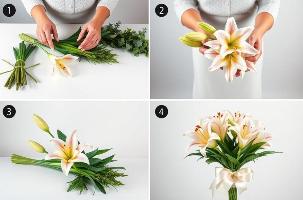 Passo a Passo para Montar Seu Buquê de Lírios DIY